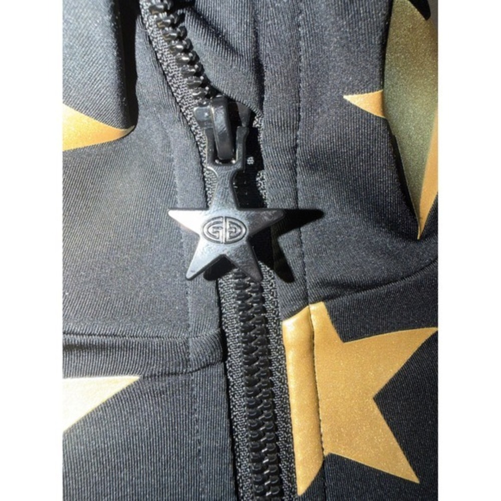 Goldbergh Luxury Sports Womens Gold Star Print Quarter Zip Ski Base Layer XS New - Picture 3 of 7